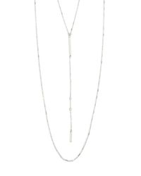 Jennifer Zeuner | Metallic Bella Sterling Silver Layered Lariat Chain Necklace | Lyst