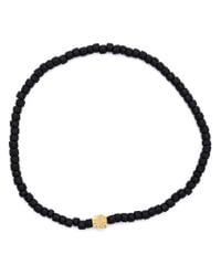 Luis Morais Black Maltese Cross Beaded Bracelet for men