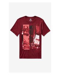 Express Burgundy Top Shelf Graphic Tee 