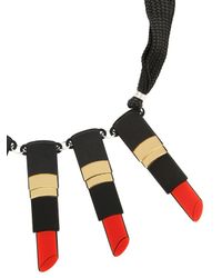 Yazbukey | Black Le Lipstick Necklace | Lyst