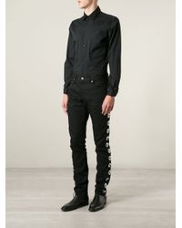 Saint Laurent Concho Detail Jeans in Black for Men - Lyst