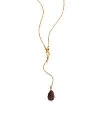 Chan Luu | Metallic Black Agate Druzy Lariat Necklace | Lyst