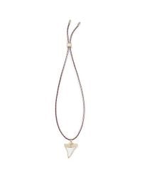 Givenchy | Metallic Leather Shark Tooth Necklace | Lyst