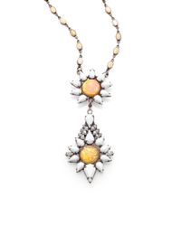 DANNIJO | Metallic Sasha Crystal Pendant Necklace | Lyst