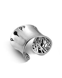 John Hardy | Metallic Bamboo Extra Wide Curved Cuff | Lyst