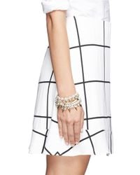 Joomi Lim | White Arrowhead Spike Crystal Faux Pearl Bracelet | Lyst