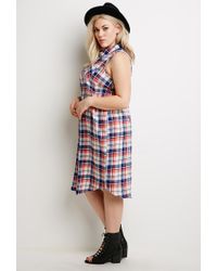 plus size flannel shirt dress