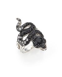 John Hardy | Black Legends Cobra Semi-precious Multi-stone, Diamond & Sterling Silver Ring | Lyst