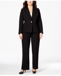 pant crepe plus tahari suit solid suits