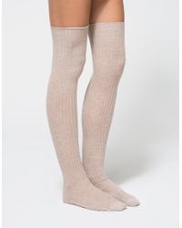 Baserange | Natural Over Knee Socks | Lyst