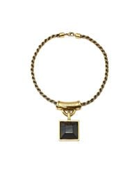 Alexander McQueen | Metallic Square Enamel Necklace | Lyst
