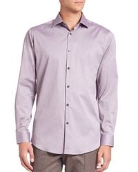 Theory | Purple Slim-fit Dover Cotton Sportshirt for Men | Lyst