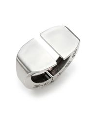 Giles & Brother | Metallic Stirrup Cuff Bracelet/Silvertone | Lyst