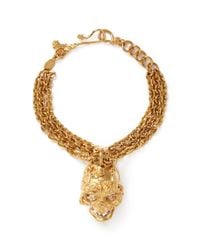 Alexander McQueen | Metallic Crystal Forest Rose Skull Bracelet | Lyst