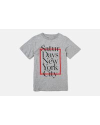 Saturdays NYC - Gray Saturdays Box T-shirt for Men - Lyst