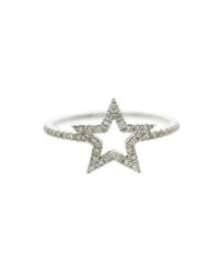 Anne Sisteron - 14Kt White Gold Diamond Stella Ring - Lyst