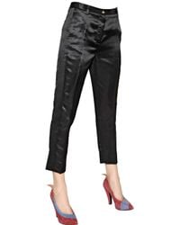 Vivienne Westwood | Black Viscose Satin Trousers | Lyst