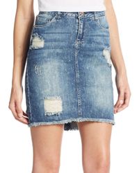 kensie button front skirt