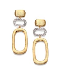 Marco Bicego | Metallic Murano Diamond & 18k Yellow Gold Contrast Link Drop Earrings | Lyst