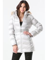 bebe long puffer coat