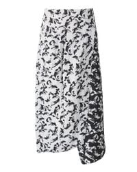 Tibi - White Koi Jacquard Wrap Skirt - Lyst