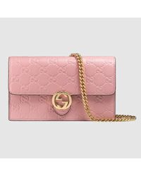 gucci icon chain wallet