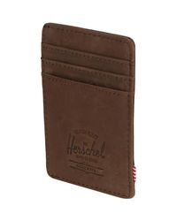 Eugene RFID Passport Holder Card Wallet Leather Nubuck Brown Herschel Supply Co