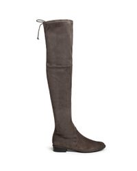 stuart weitzman grey knee high boots