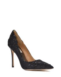 Badgley Mischka | Brown Rouge Embellished Evening Shoe | Lyst