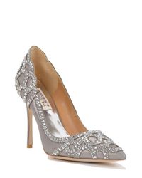 badgley mischka rouge embellished pumps