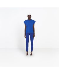 Balenciaga | Blue Fold Top | Lyst