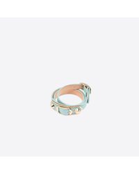Balenciaga | Blue Classic Metallic Edge Bracelet Triple Tour | Lyst
