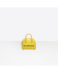 Balenciaga Yellow Ville Top Handle Xxs