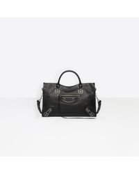 Balenciaga Black Classic Metallic Edge City S