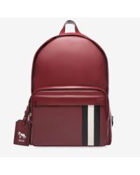 bally leather backpack