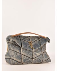 Saint Laurent Blue Medium Puffer Bag