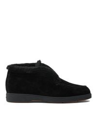 Alexander Wang Black "Desert" Ankle Boots With Fur