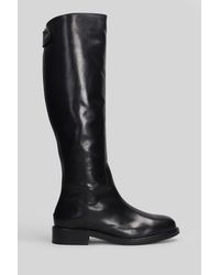 METISSE Black Low Heels Boots