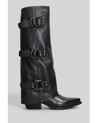 METISSE Black Texan Boots
