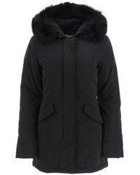 Woolrich Black Luxury Arctic Parka With Fox Fur