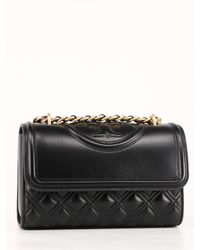 Tory Burch Black Small Convertible Fleming Bag