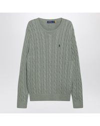 Polo Ralph Lauren Gray Cable-Knit Sweater for men