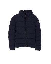 C P Company Blue Goggle Logo Chrome-R Down Jacket for men