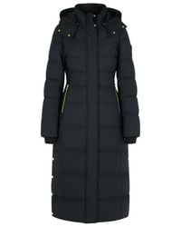 Moose Knuckles Black 'Jocada' Long Polyamide Blend Down Jacket