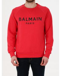 balmain red sweatshirt