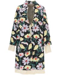 floral print overcoat