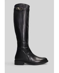 METISSE Black Low Heels Boots