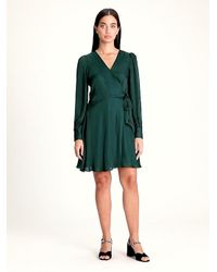 Banana Republic Satin Puff-sleeve Wrap 