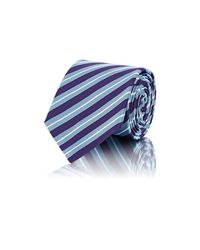 Barneys New York Blue Striped Silk Necktie for men