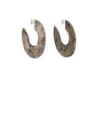 Simon Miller Gray Stone Hoop Earrings